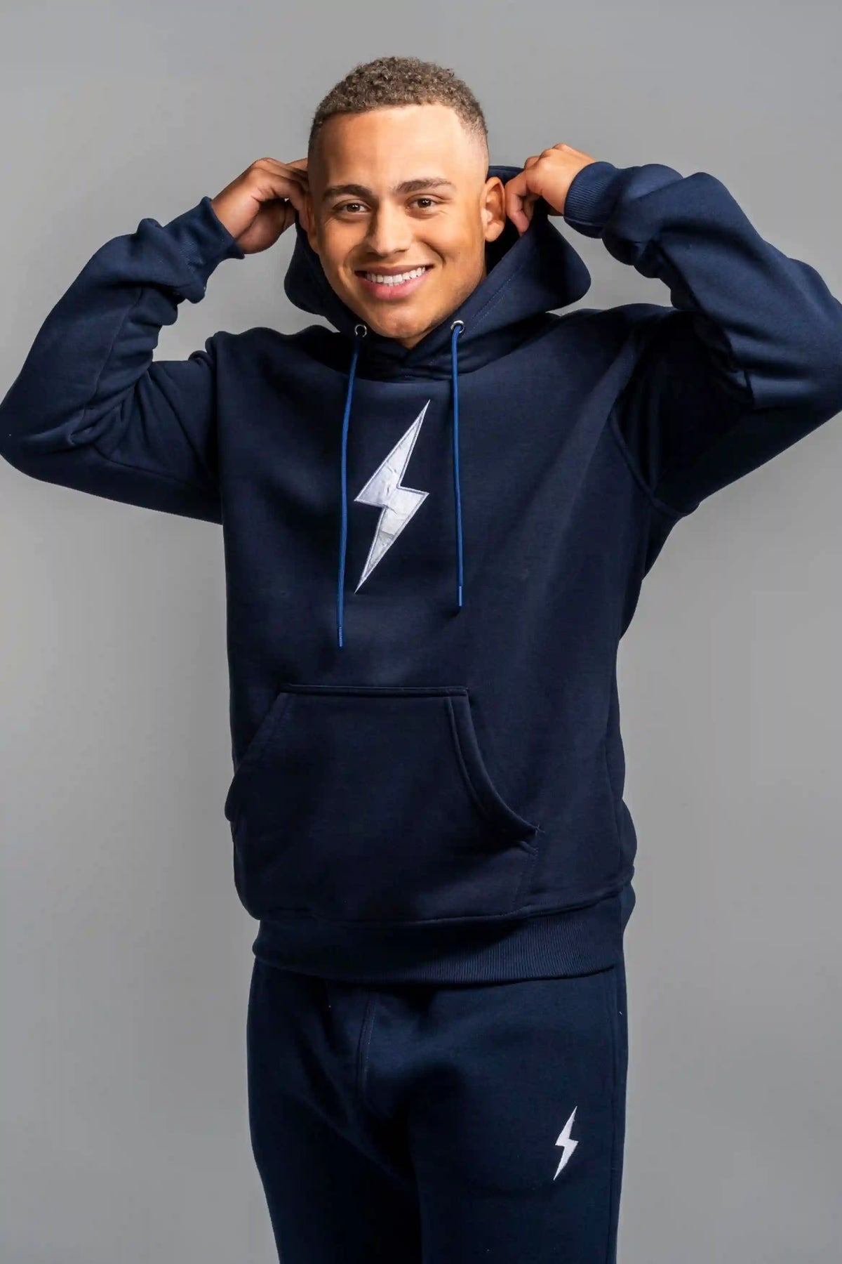 BOLT Hoodie - Navy/White Bolt