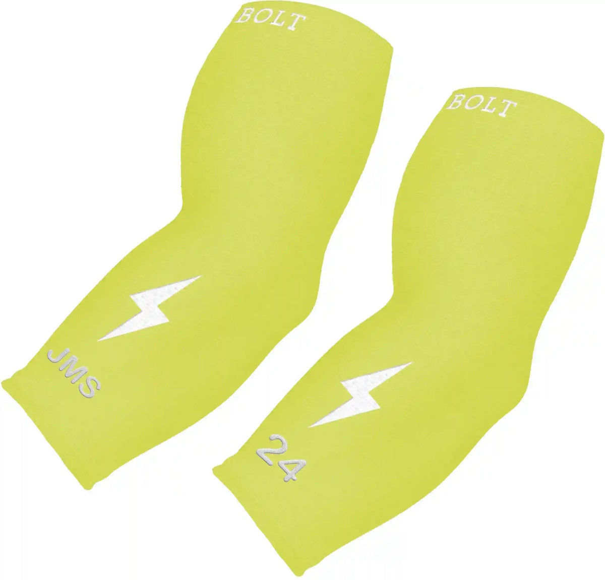 Personalized Graduated Compression Premium 3/4 Arm Sleeve - Neon Yellow