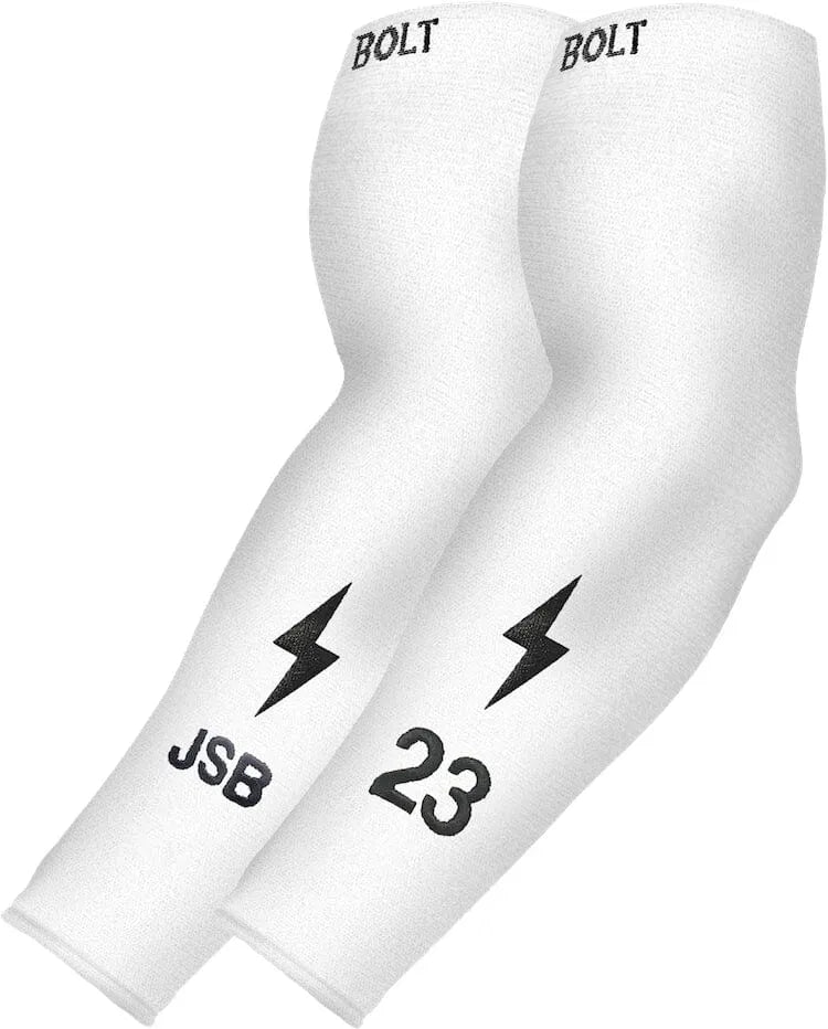 Personalized Graduated Compression Premium Arm Sleeve - White