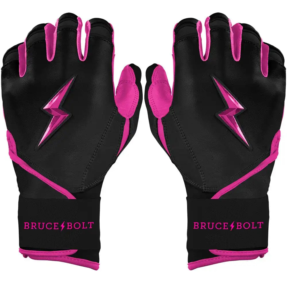 Bear Series Long Cuff Batting Gloves - Hot Pink