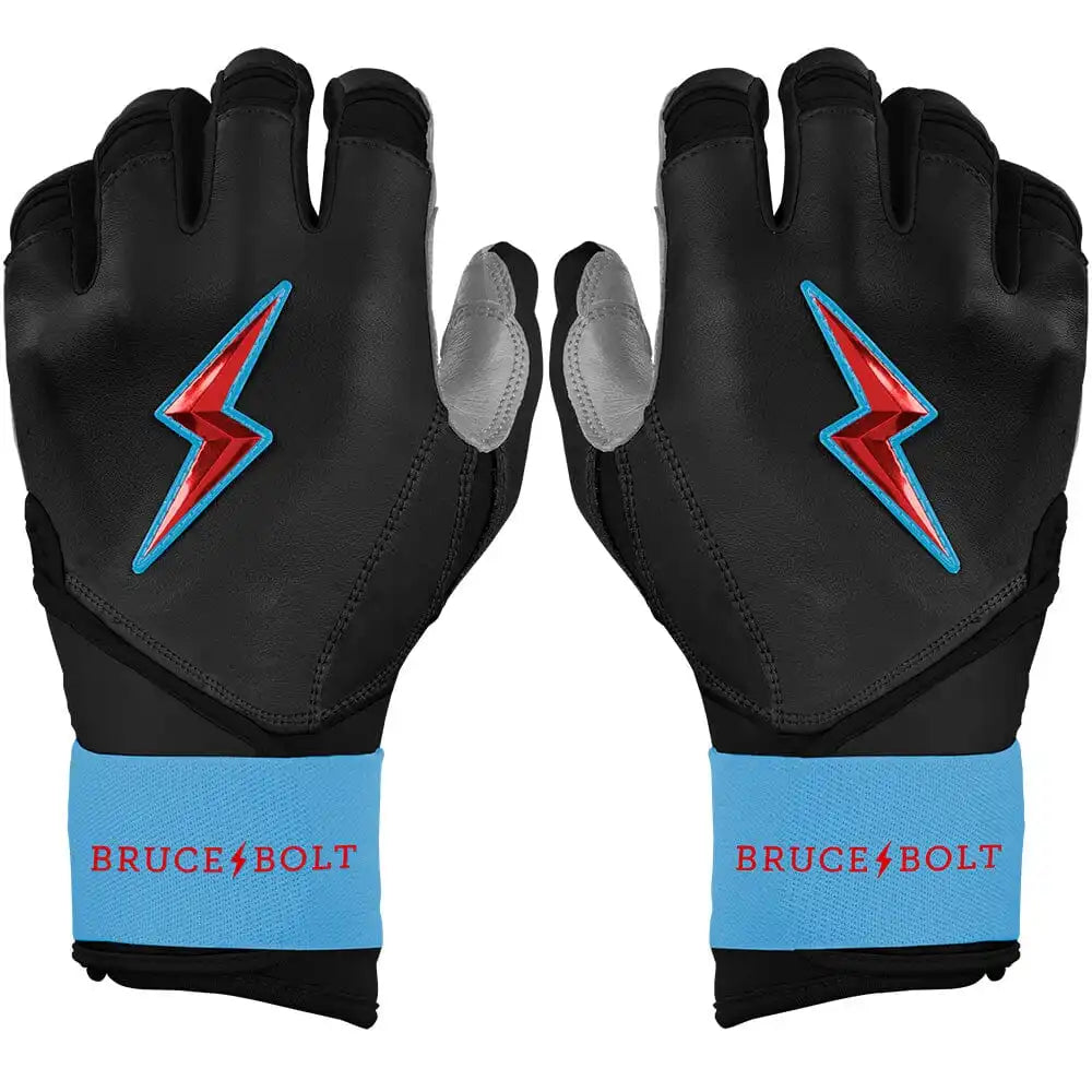 Bear Series Long Cuff Batting Gloves - Miami Black
